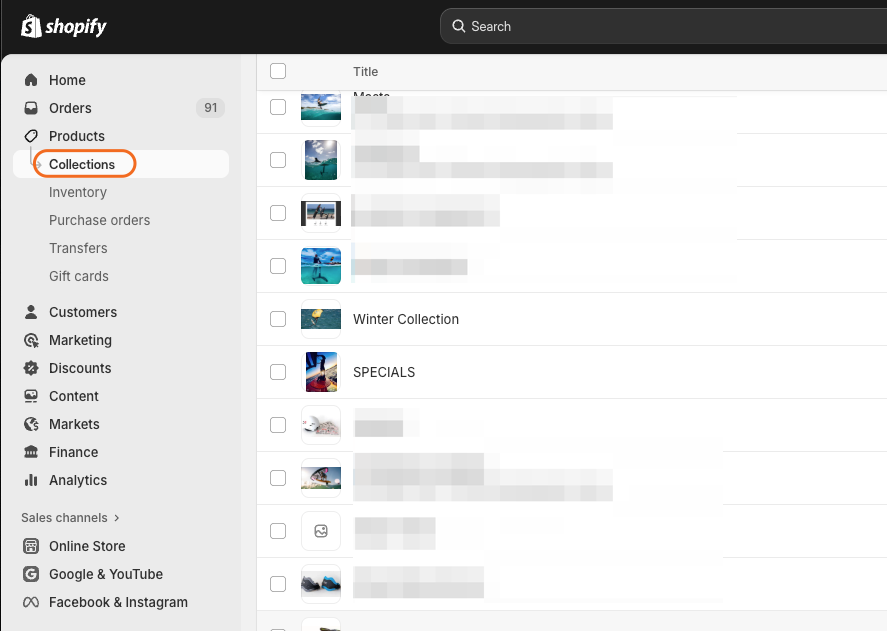 Creating an automated winter collection in the Shopify admin
