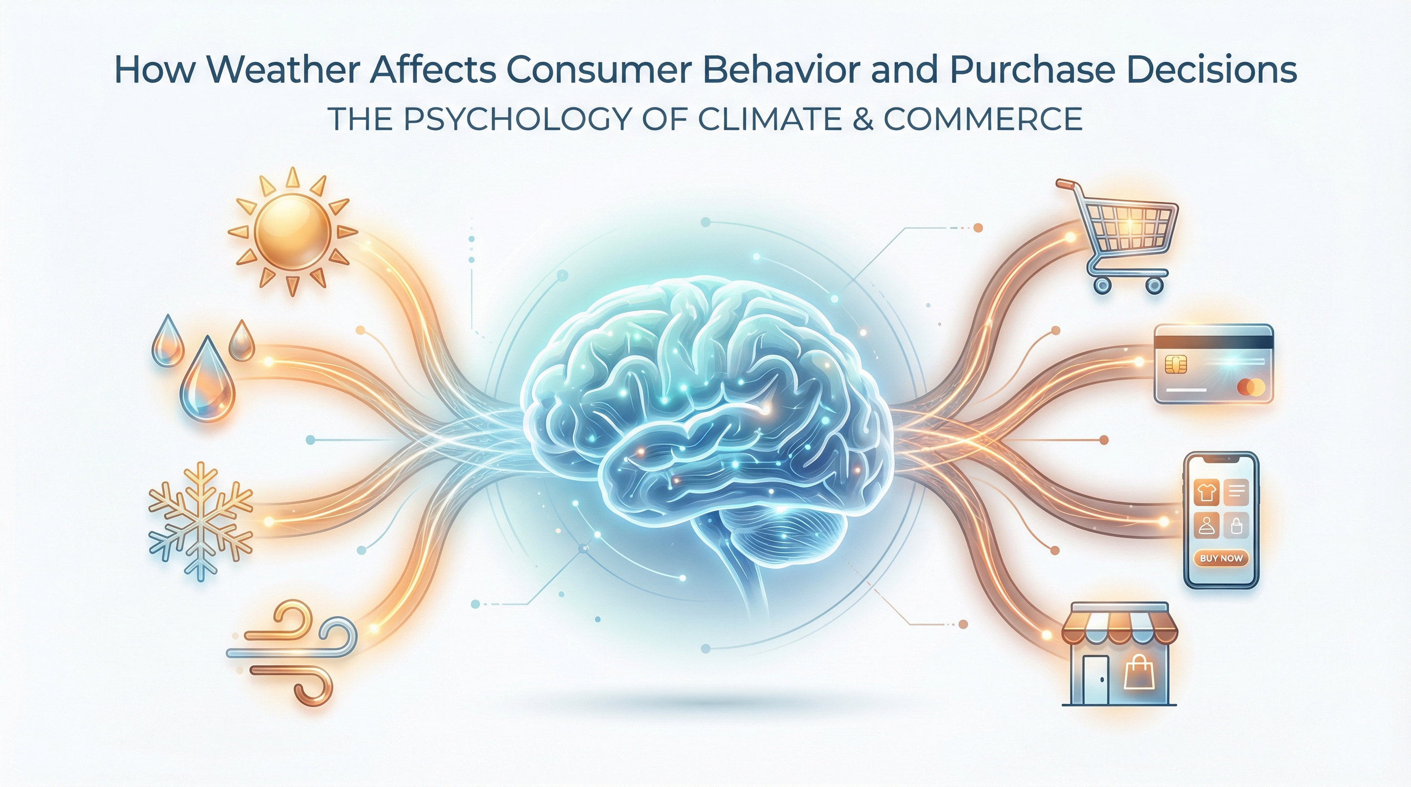 How weather affects consumer behavior showing the connection between weather conditions and purchase decisions